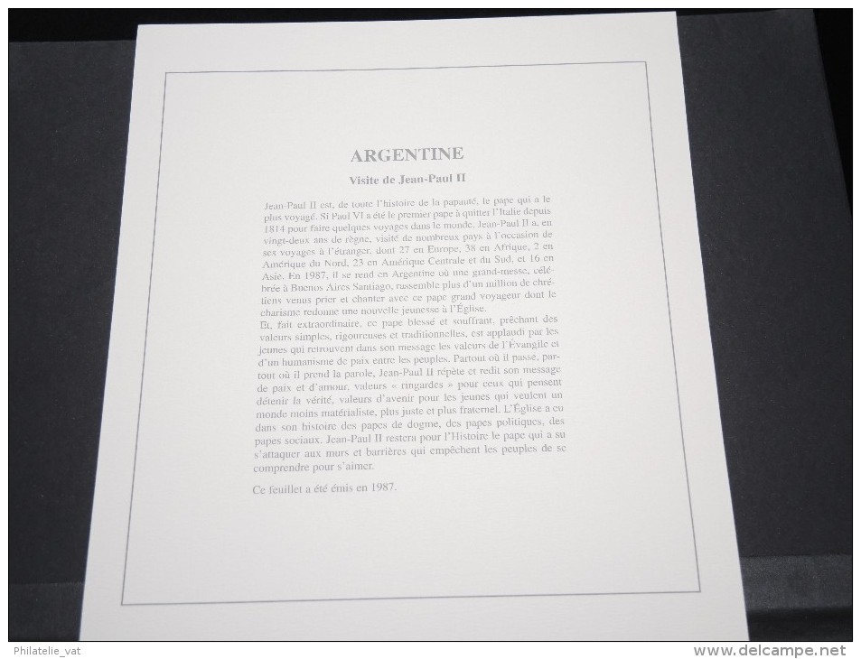 ARGENTINE - Bloc Luxe Avec Texte Explicatif - Belle Qualité - À Voir -  N° 11485 - Hojas Bloque