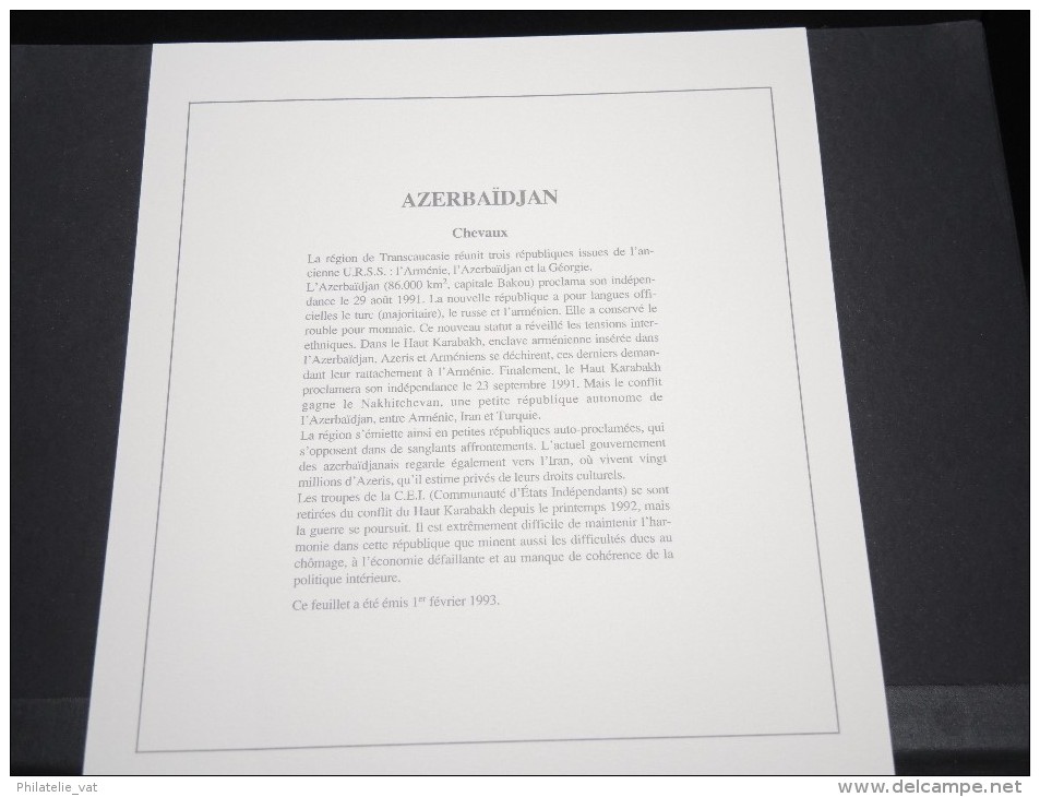 AZERBAIDJAN - Bloc Luxe Avec Texte Explicatif - Belle Qualité - À Voir -  N° 11496 - Azerbaïdjan