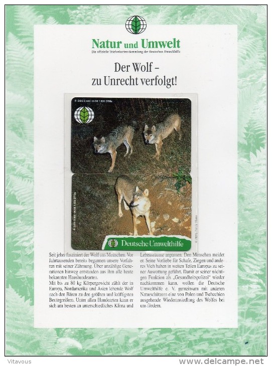 Loup Wolf  Animal Puzzle Allemagne Télécarte 1600 Exemplaires Phonecard  P034/035 - O-Series: Kundenserie Vom Sammlerservice Ausgeschlossen