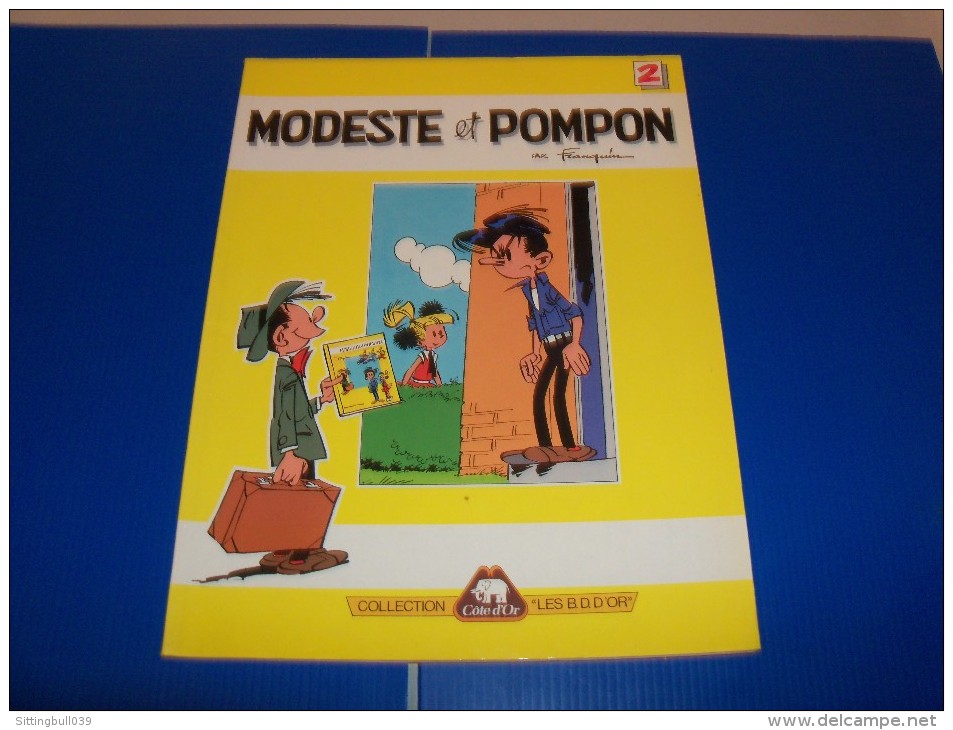 FRANQUIN. Modeste Et Pompon N° 2. Album PUB Côte D'Or. Collection Les BD D'OR. 1987. Proost. Belgique. - Oggetti Pubblicitari