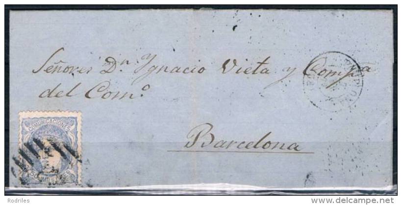 1870.- PAMPLONA A BARCELONA - Storia Postale