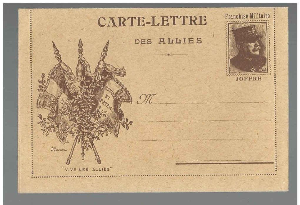 FRANCHISE MILITAIRE - CARTE LETTRE DES ALLIES - VIVE LES ALLIES - VIERGE - TTBE - Cartas & Documentos