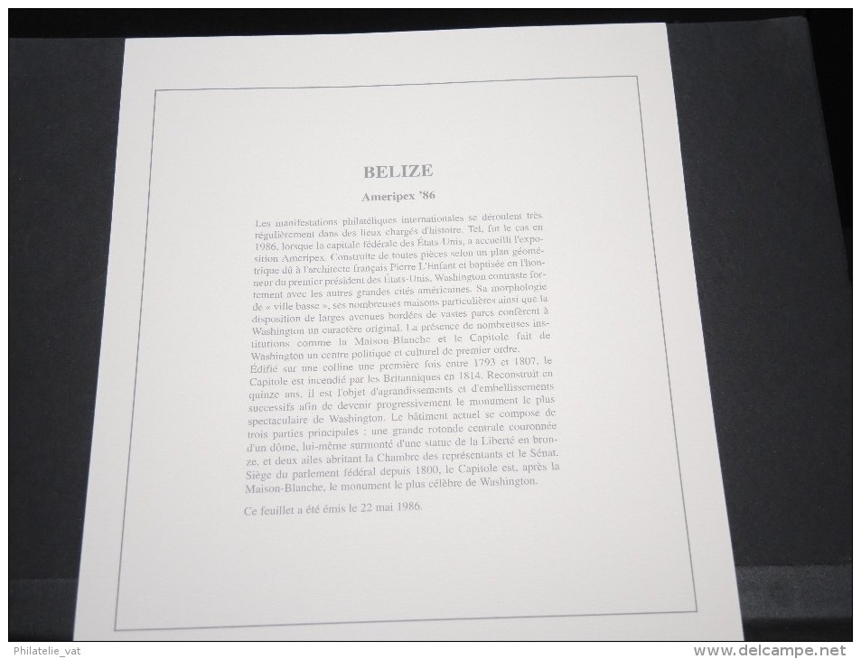 BELIZE - Bloc Luxe Avec Texte Explicatif - Belle Qualité - À Voir -  N° 11506 - Belize (1973-...)