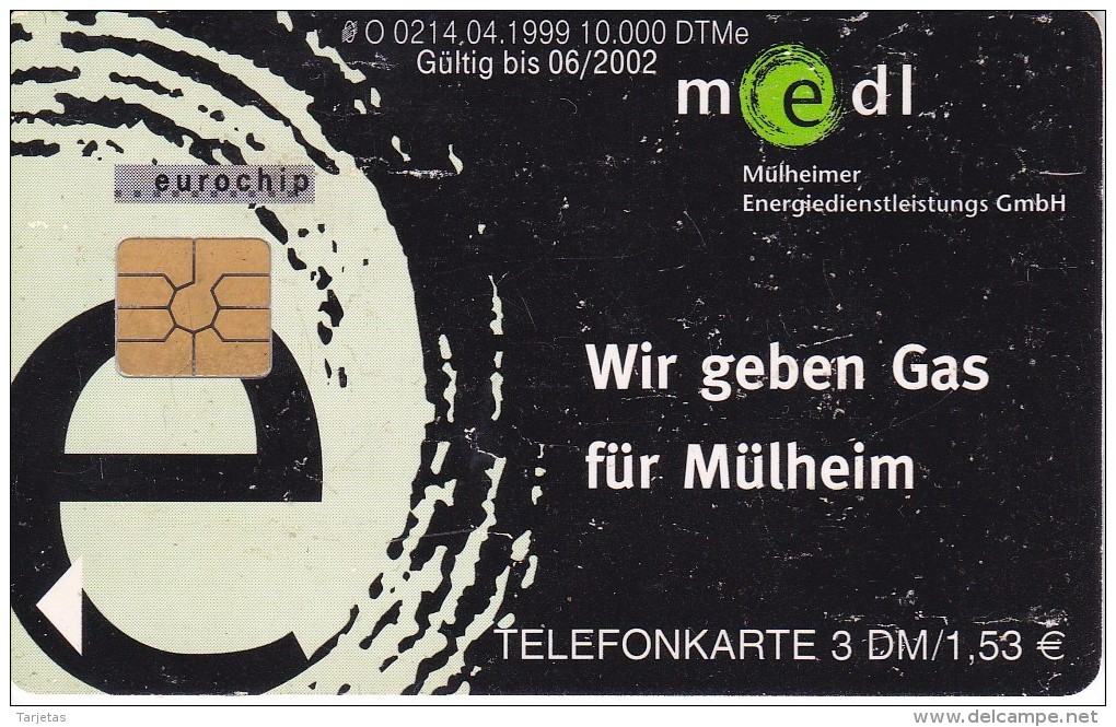 O 214 TARJETA DE ALEMANIA DE MEDL GAS FÜR MÜLHEIM DE TIRADA 10000 - O-Series: Kundenserie Vom Sammlerservice Ausgeschlossen