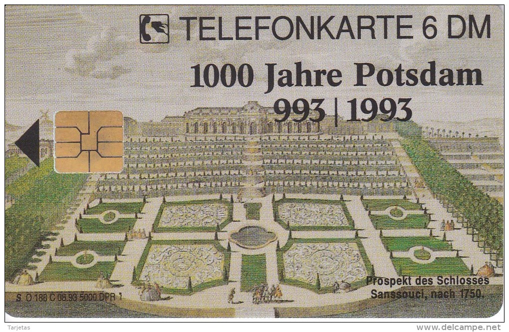 O 188C TARJETA DE ALEMANIA DE 1000 JAHRE POTSDAM DE TIRADA 5000 - O-Series: Kundenserie Vom Sammlerservice Ausgeschlossen