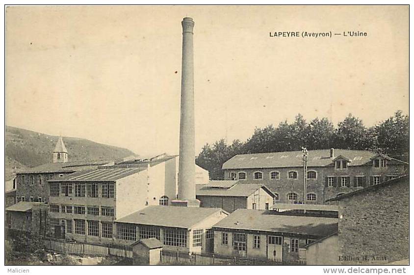 -departs Div.-ref-EE782 - Aveyron - Lapeyre - L Usine - Usines - Theme Industrie - Carte Bon Etat - - Andere & Zonder Classificatie