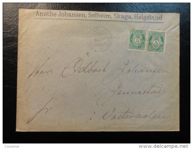 1898 SKAGA HELGELAND Commercial Cover Norway - Lettres & Documents