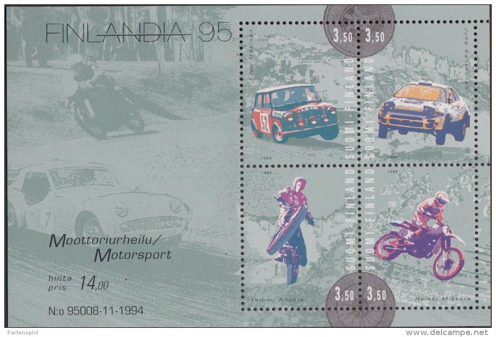 FINLAND MOTOR SPORTS 1995 SHEET - Blokken & Velletjes