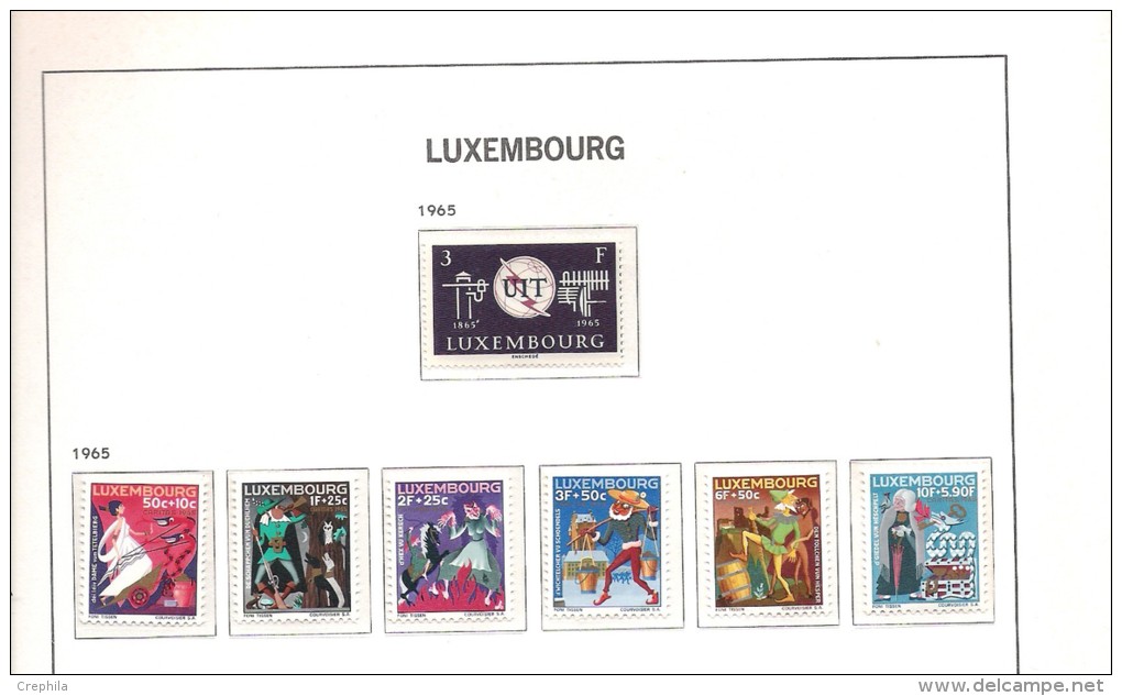 Luxembourg -1965 - Y&T 660/77 - Neuf ** - Años Completos