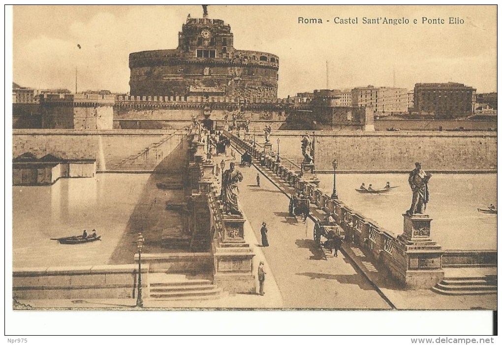 Italie   Roma       (rome)  Castel Sant'angelo E Pont  Elio - Bruggen