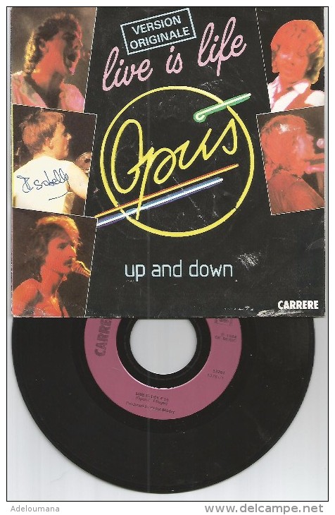 OPUS  -  LIVE IS LIFE  - UP AND DOWN - 45 T - Maxi-Single