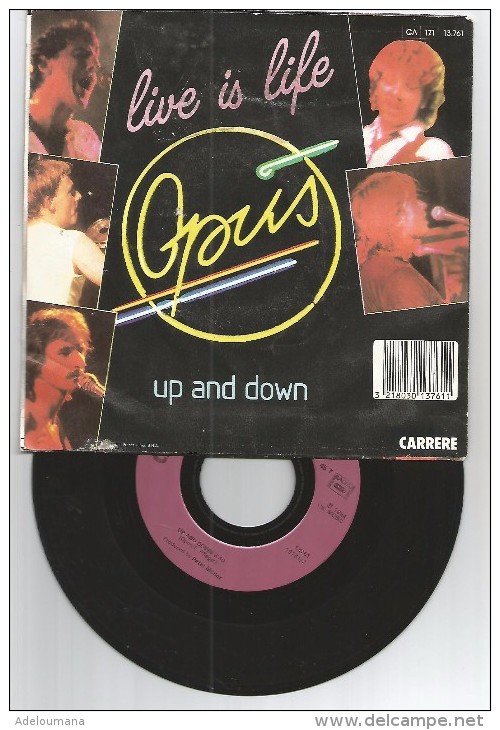 OPUS  -  LIVE IS LIFE  - UP AND DOWN - 45 T - Maxi-Single