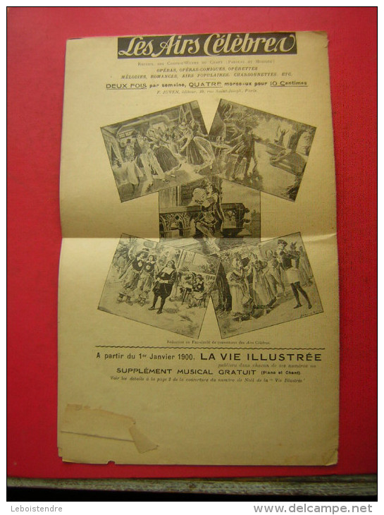 PARTITION  LA VIE ILLUSTREE  SUPPLEMENT MUSICAL AU N° DE NOEL   TROIS NOEL   GOUNOD    AUDRAN  ADAM - Spartiti