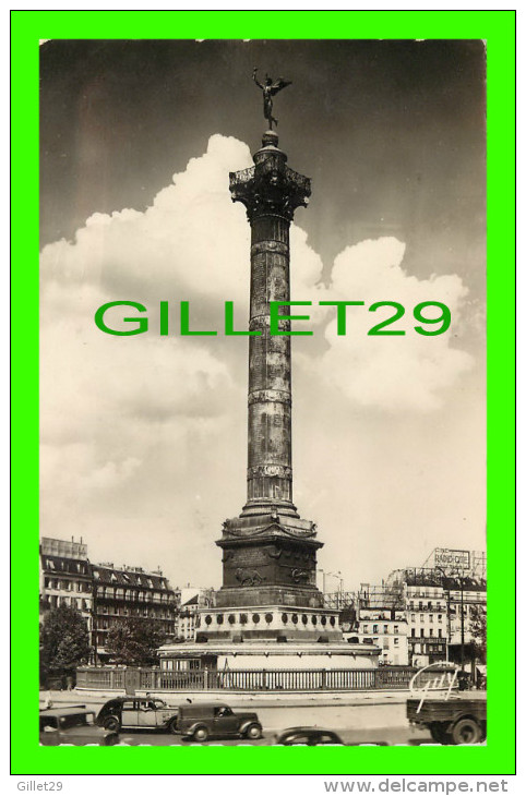 PARIS (75) - COLONNE DE JUILLET (1831-1840) - ANIMÉE DE VIEILLES VOITURES - ANDRÉ LECONTE - ED. D'ART GUY - Other Monuments