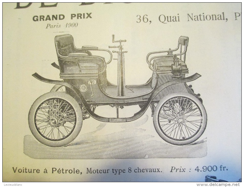 De DION-BOUTON/Puteaux /Voiture-Voiturette-Tricycle-Omnibus-Char/BOTIAUX /Levallois/1901  ILL72