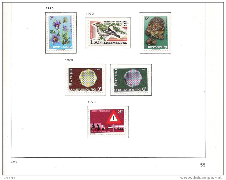 Luxembourg -1970 - Y&T 754/769 - Neuf ** - Años Completos