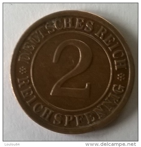 2  Pfennig 1924 J - - 2 Rentenpfennig & 2 Reichspfennig