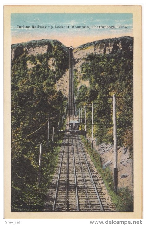 Incline Railway Up Lookout Mountain, Chattanooga, Tennessee, 1910s-20s Unused Postcard [16743] - Chattanooga