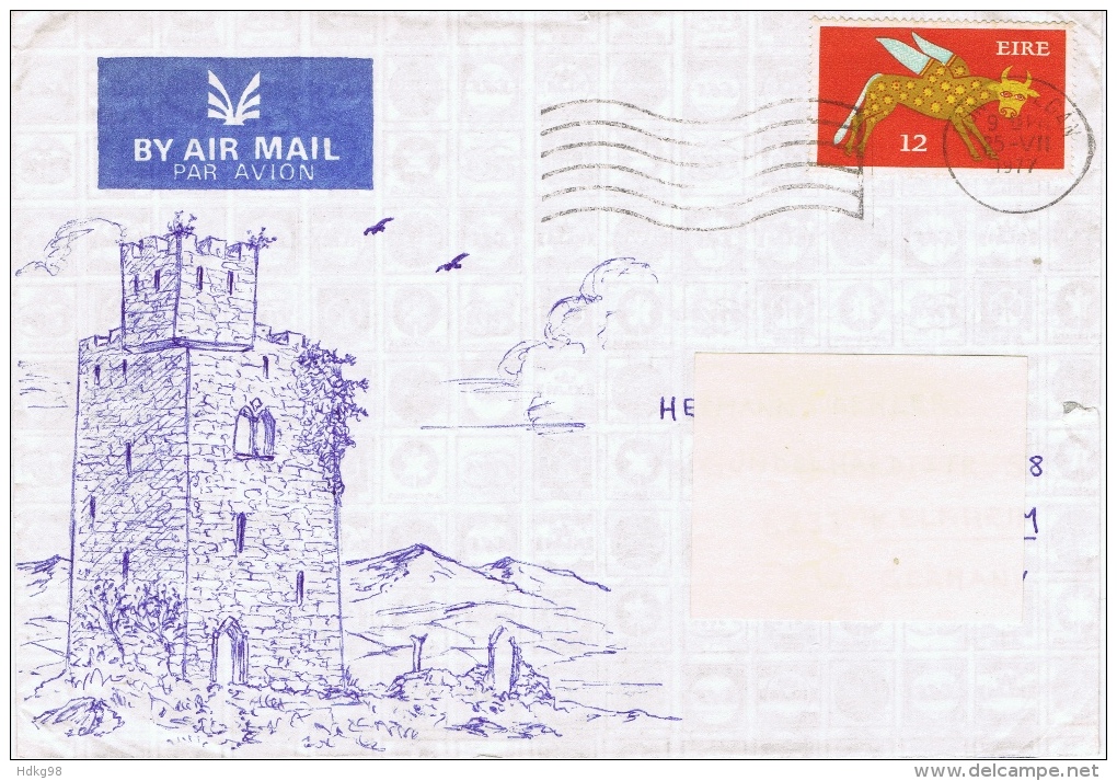 IRL+ Irland 1974 Mi 300 Stier Auf Brief "Turm" - Storia Postale