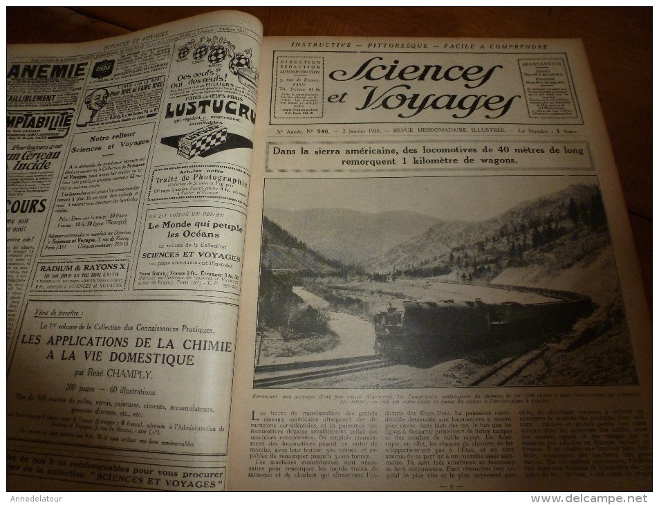 1930  S Et V : Aviation (Pegout,Fronval,Doret);USA; Mexique; Opossum; Disques Phongraphe; Eruption KATMAÏ; Santa-Clara - 1900 - 1949