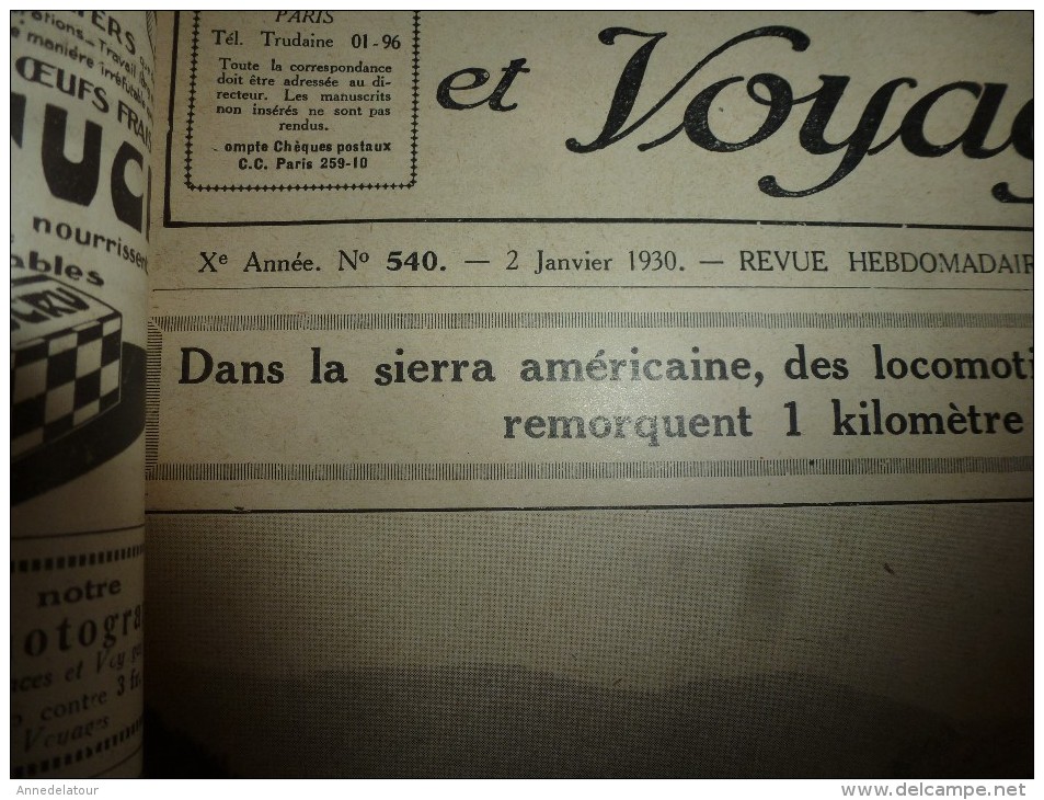 1930  S Et V : Aviation (Pegout,Fronval,Doret);USA; Mexique; Opossum; Disques Phongraphe; Eruption KATMAÏ; Santa-Clara - 1900 - 1949