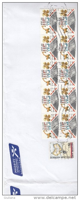 Olanda 2011 - Bustone  X L´Italia Affrancato Con 11  Stamps - Lettres & Documents