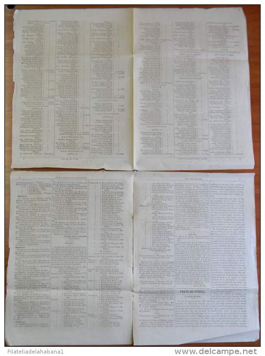 BP255 CUBA SPAIN NEWSPAPER ESPAÑA 1877 BOLETIN OFICIAL 09/09/1877 32X23cm - [1] Bis 1980