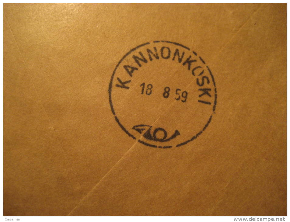 Kivijarvi Kannonkoski 1959 Postiennakko Postforskott Parcel-post Postage Free Paid Cover Finland - Paketmarken