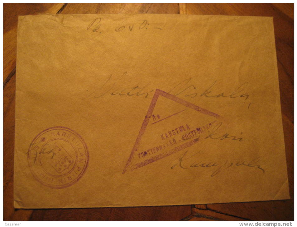 Karstula Kumpala Postiennakko Postforskott Parcel-post Postage Free Paid Cover Finland - Pacchi Postali