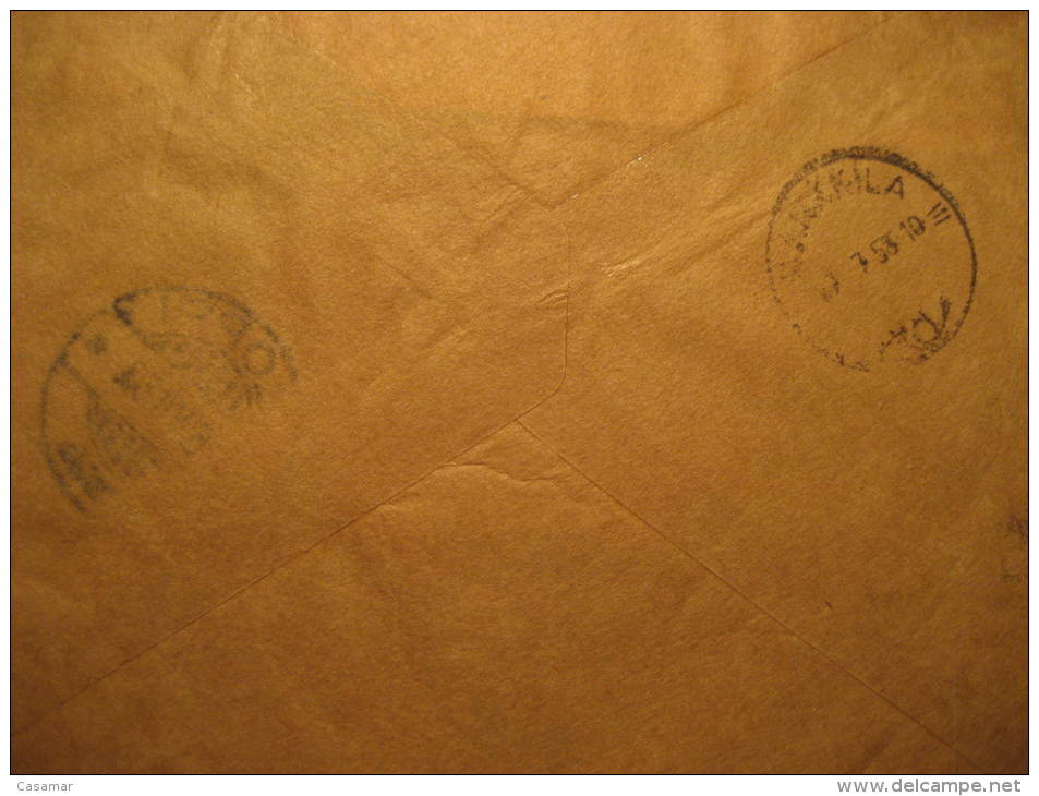 Loppi 1958 Karkkila Postiennakko Postforskott Label Parcel-post Postage Free Paid Cover Finland - Colis Postaux