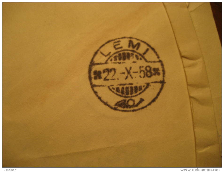 Taipalsaari 1958 To Lemi Postiennakko Postforskott Label Parcel-post Postage Free Paid Cover Finland - Postpaketten