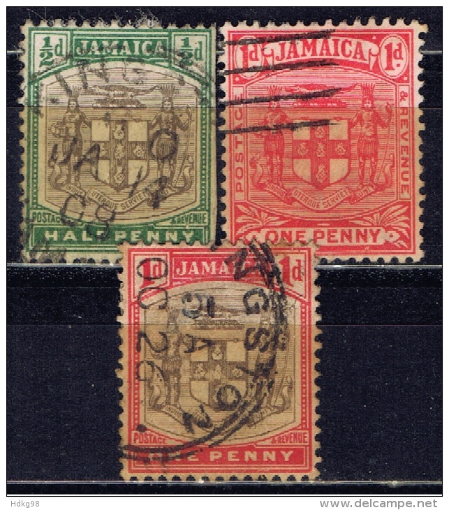 JA+ Jamaika 1903 1906 Mi 33-34 49 Wappen - Jamaica (...-1961)