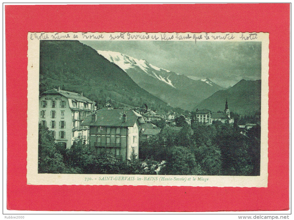 SAINT GERVAIS LES BAINS NOUVEL HOTEL CARTE EN TRES BON ETAT - Saint-Gervais-les-Bains