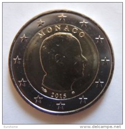 Monaco 2015    2 Euro     Prins  Albert   UNC Uit De Rol  UNC Du Rouleaux  !! - Monaco