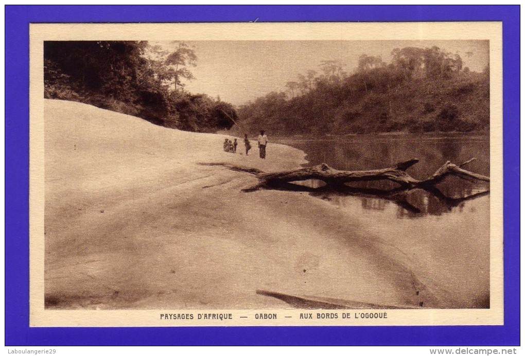 N°548. PAYSAGES D'AFRIQUE  - GABON - AUX BORDS DE L'OGOOUE    . - Gabón