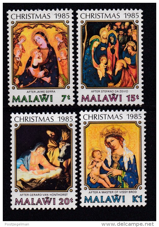 MALAWI, 1985, Mint  Lightly Hinged Stamps , Christmas Paintings, 457-460, #4606 - Malawi (1964-...)