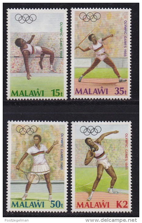 MALAWI, 1988, Mint  Lightly Hinged Stamps , Olympic Games Seoul, 497-500, #4615 - Malawi (1964-...)