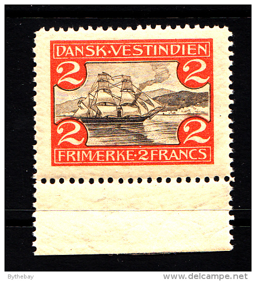 Danish West Indies MNH Scott #38 2fr Sailboat In St. Thomas Harbour - Danimarca (Antille)