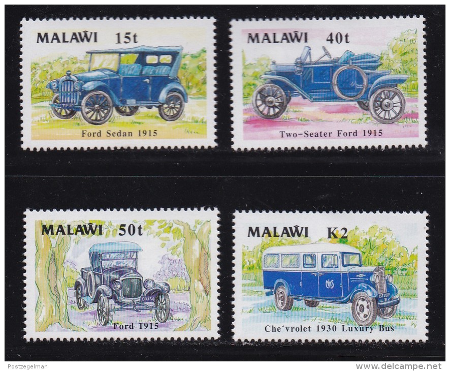 MALAWI, 1990, Mint  Lightly Hinged Stamps , Old Mobiles, 545-548, #4624 - Malawi (1964-...)