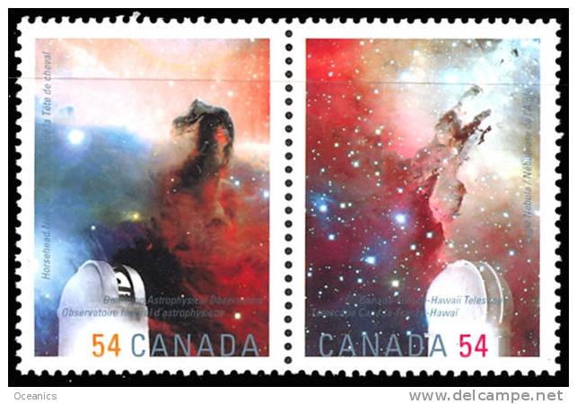 Canada (Scott No.2323i - Astronomie / Astronomy) [**] Paire Du BF / Pair From SS 4 Stamps - Astronomie