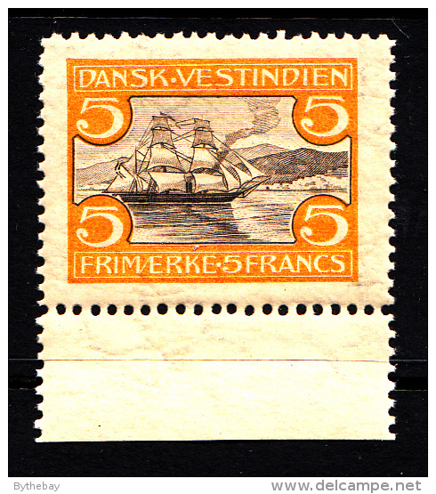 Danish West Indies MNH Scott #39 5fr Sailboat In St. Thomas Harbour - Danimarca (Antille)