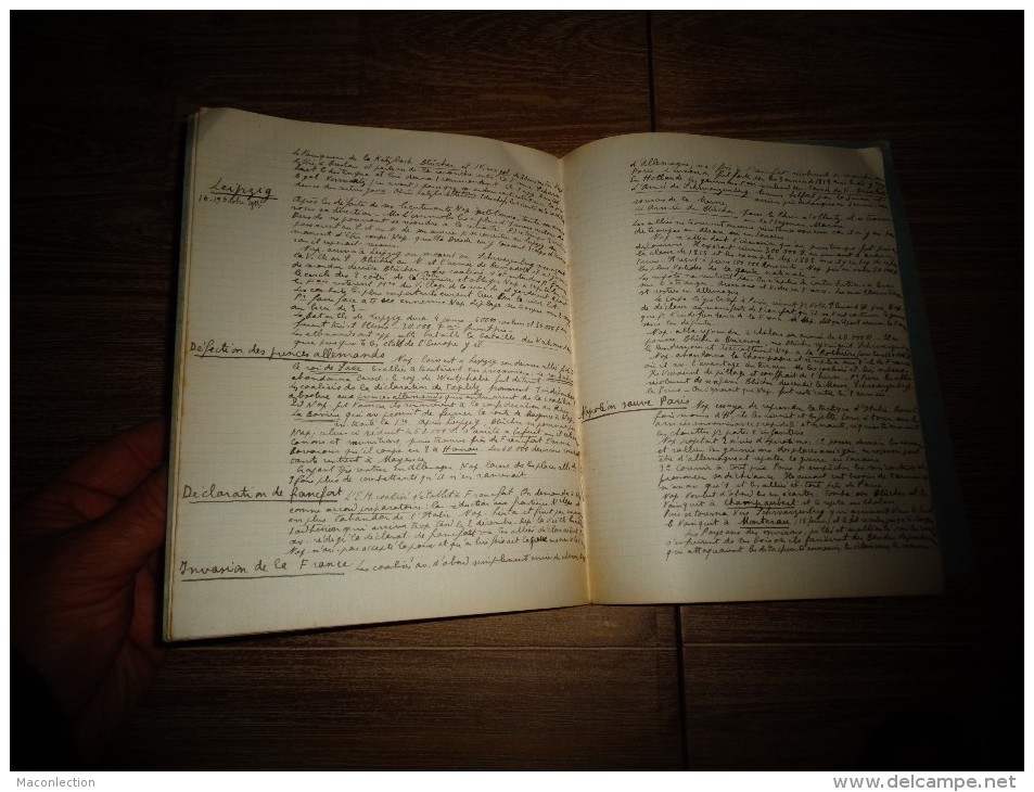 Ancien Cahier Scolaire D'Histoire Et Etiquette De La Papeterie Librairie Ch Rambaud Besançon +- 1900 - Autres & Non Classés