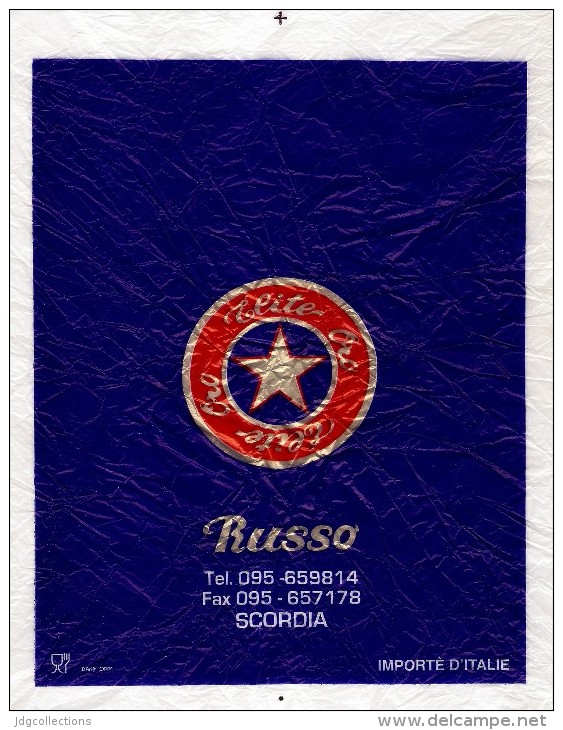 # RUSSO ELITE ORO SCORDIA CATANIA SICILIA PAPER FRUIT WRAPPER Orangenpapier Papier D´Orange Naranja Arancia Frutta - Fruits & Vegetables