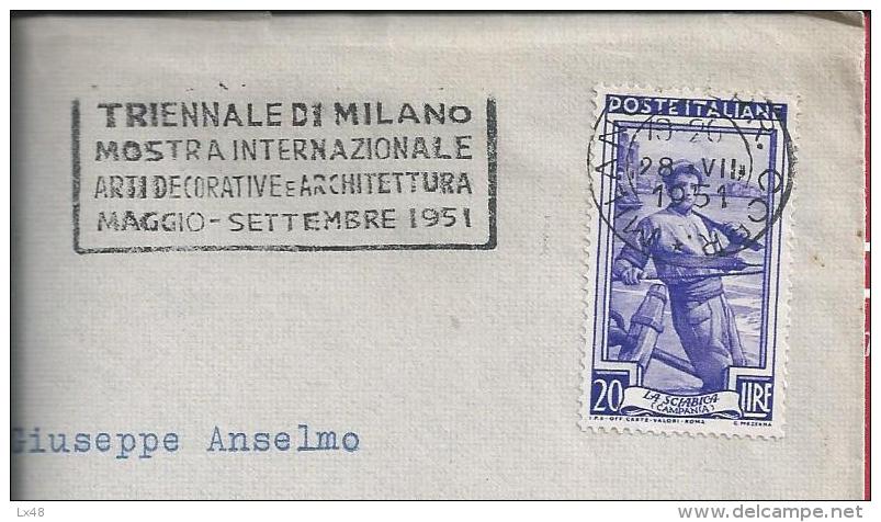 Triennial Decorative Art And Architecture In Milan 1951.Triennale Der Kunst Und Architektur In Mailand.Streamer.3scans. - Other & Unclassified