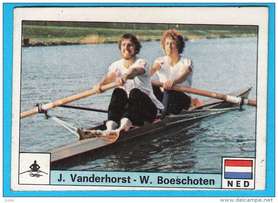 PANINI OLYMPIC GAMES MONTREAL 76 - 159 J. VANDERHORST W. BOESCHOTEN Holland Rowing Aviron Rudersport * Yugoslav Edition - Rudersport