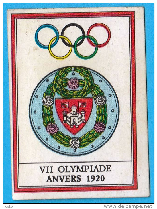 PANINI OLYMPIC GAMES MONTREAL 76 No.36. ANTWERPEN 1920. Belgium Belgie Poster (Yugoslavian Edition) Juex Olympiques 1976 - Tarjetas