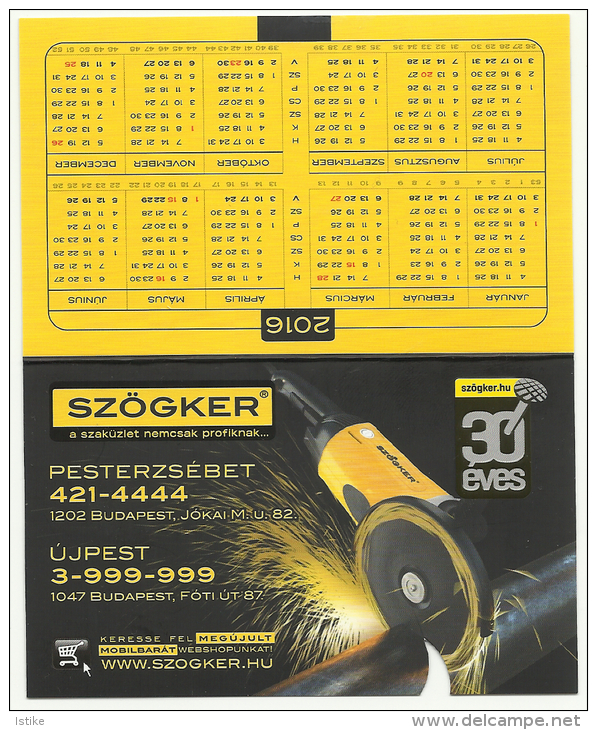 Hungary, Szogker, Tools Advertising, 2016. - Tamaño Pequeño : 2001-...