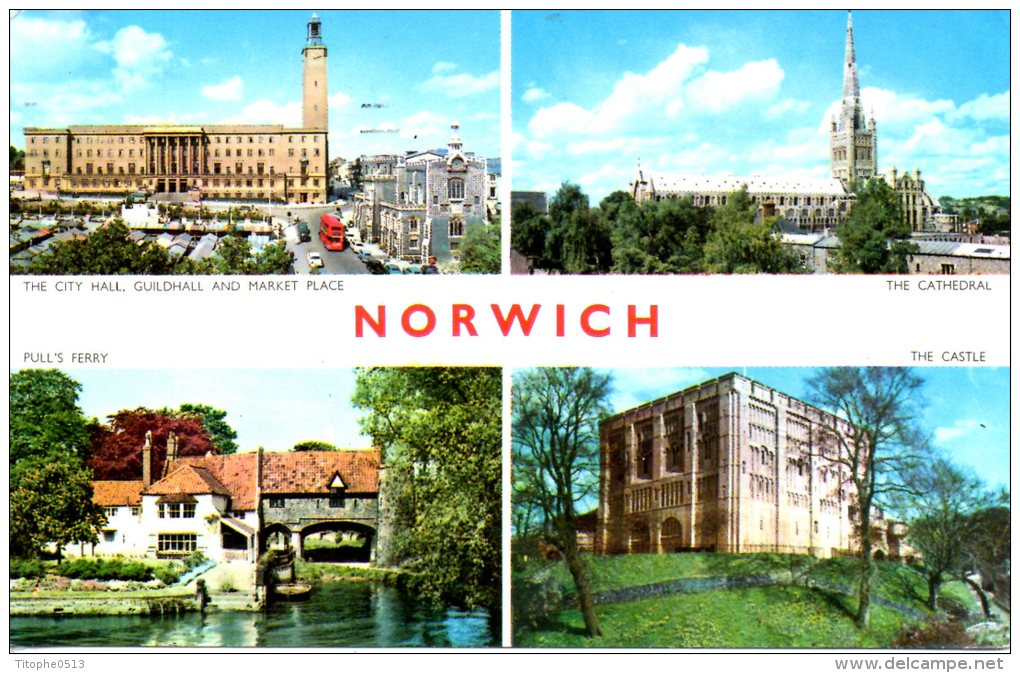 GRANDE-BRETAGNE. Carte Postale Ayant Circulé En 1971. Norwich. - Norwich