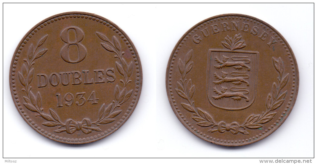 Guernsey 8 Doubles 1934 H - Guernesey