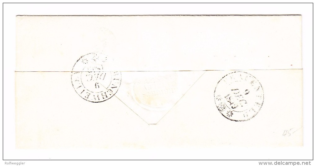 Heimat TG AFFELTRANGEN Stabstempel Brief 1848 Nach Steckborn - 1843-1852 Timbres Cantonaux Et  Fédéraux